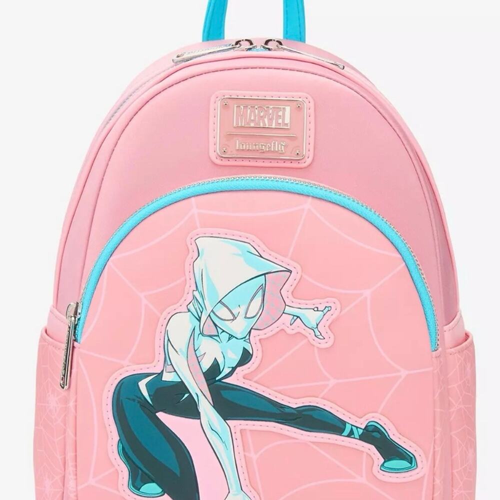 Loungefly Marvel Spider-Gwen Pink Web Mini Backpack